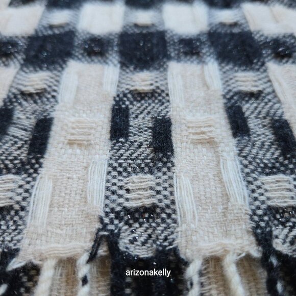 Burberry Merino Cashmere Woven Plaid Scarf - Picture 4 of 16